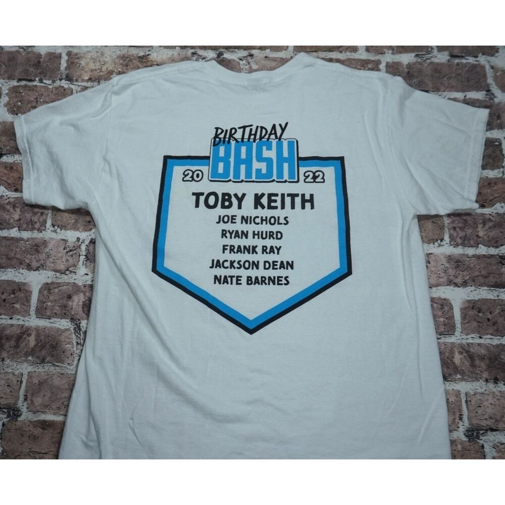 B-93 Birthday Bash 29 T Shirt Mens L White Toby Keith Country Music Concert Tee - Picture 2 of 6